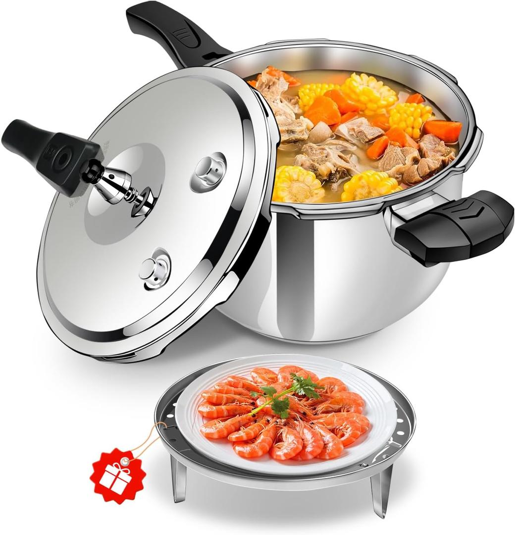 8-in-1 Stainless Steel Pressure Cooker 6 Quart with 8 Safety Features Fast & Even Cooking for Healthy Mealspressure cooker 6+ quart olla express para cocinarpressure rice cooker