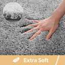 Gray Bathroom Rugs 30"x50" - Large Bath Mat for Bathroom Floor, Fluffy Microfiber Plush Rug, Non Slip and Washable - Great for Living Room, Bedroom or Kitchen Mat