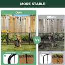 FXW Garden Fence Outdoor for The Yard 17in(H) x 19.6ft(L) Heavy Duty Metal Animal Barrier for Dog, No Dig Decorative Dog Fence, 8 Panels, Black