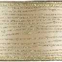 AIMUDI Gold Christmas Ribbon 2.5" Champagne Wired Ribbon Christmas Ribbon Wired Gold Glitter Ribbon for Christmas Tree Wreaths Gift Wrapping Tree Topper Bows Wedding Holiday Home Decor - 50 Yards