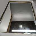 ANDY STAR 24x32 INCH Gold Bathroom Mirror, Brushed Brass Mirror, Rounded Rectangle Mirrors, Anti-Rust SUS304, Tube Metal Framed, 1 Deep Wall Mounted Vertically/Horizontal