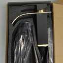 Midanya Waterfall Bathroom Faucets, Single Handle 1 Hole Bathroom Sink Faucet Modern RV Vanity Restroom Lavatory Basin Faucet with Pop Up Drain and Water Supply Lines,Matte Black and Shiny Gold