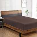 FreshCulture Twin Fitted Sheet - Hotel Quality - Ultra Soft & Breathable - Brushed Microfiber - Deep Pocket - Cooling Fitted Sheet for Twin Size Bed (Brown)