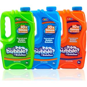 JOYIN 3 Packs 32 oz Bubble Concentrated Solution (up to 7.5 Gallon), Refill Solution for Bubble Machine, Wand, Blaster, Blower