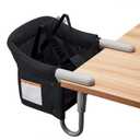 Hook On Chair, VEEYOO Clip On High Chair Folding Fast Table Chair with Storage Bag, Portable Baby Feeding Seat Attach to Table for Home and Travel (Black)