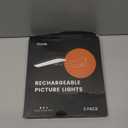 FULEN 2 Pack Picture Lights for Wall,Art Lights for Painting,Battery Operated Wall Sconce Rechargeable,LED Wall Light Cordless with Remote, Frame,Gallery,Dartboard Lights No-Drill,Black