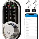 Veise RZ06 Smart Lock for Front Door with App Control, Keyless Entry, Electronic Digital Deadbolt with Touchscreen Keypad Set, Smart Deadbolt, Auto Lock, Easy Installation, Satin Nickel