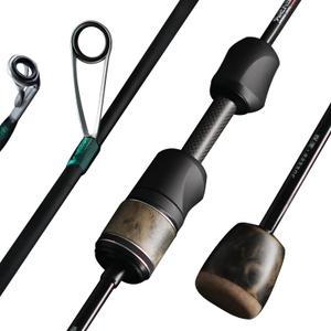 SEASIR Stream Fishing Rod, Ultralight Spinning Rod Travel Bait Casting Rod, 2 Piece, Fuji A O Ring Guide, Solid Wood Handle, 40T Carbon Fiber, Compact Fishing Pole for Saltwater Freshwater Trout Bass