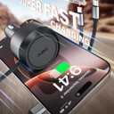 A2C Retractable Car Charger, 2 in 1 USB C Fast Charging Car Charger Adapter