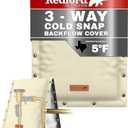 Redford Supply Co. Cold Snap (5F) Backflow Preventer Insulation Cover, 3-Way Custom, 14"W x 18"H, Pipe Insulation, Water Sprinkler Covers for Outside, Sprinkler Backflow Cover for Winter (Beige)