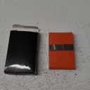 TopHomer Business Card Holder Portable PU Leeather and Stainless Steel Multi Card Case with Magnetic Closure (Red)