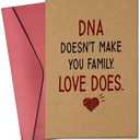 Pawzity Step Dad Fathers Day Card - Happy Fathers Day Cards for Bonus Step Dad, Stepfather from Daughter Son Wife - Funny Cards for Stepfather from Bonus Kids - Single 5.3''x 8'' Folded Greeting Card, Set of 2