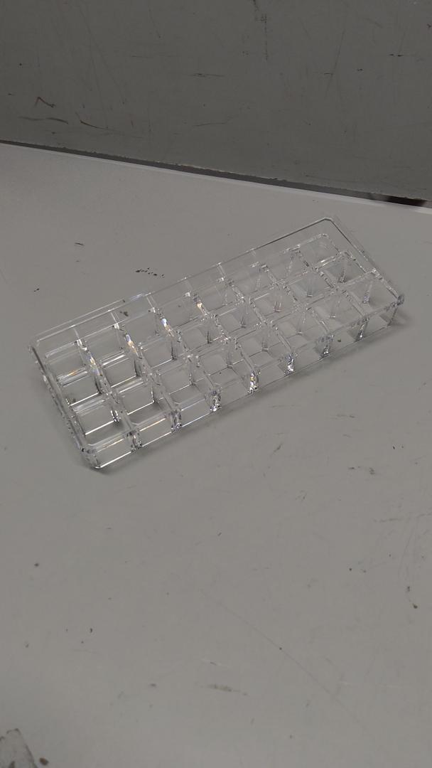Gloss Organizer,Small Clear Acrylic Compact Essential Oil Rollerball Perfume Holder , 9.5x4.5"