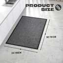 Hargiis Kitchen Rug, Rubber Non Slip Kitchen Rugs Washable, Absorbent Runner Mat for Floor, Machine Washable Standing Mats for in Front of Sink, Door, Laundry, Entryway, Hallway (Black, 36" 24")