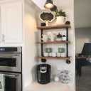 DR.IRON Industrial Pipe Shelving 3 Tiers Wall Mount, Rustic Storage Shelves, Retro Bathroom Shelving (Black, 32" L)