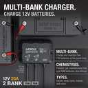 NOCO Genius GENPRO10X2: 2-Bank, 20A Onboard Battery Charger - 10A Per Bank, 12V Waterproof Marine Charger with Overcharge Protection & Temperature Compensation  for Lead-Acid & Lithium Batteries