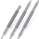 Sosation 3 Pcs Dual Head Nail Setter and Hinge Pin Punch Set, Spring Nail Punch 1/32" (1) 1/16" (2), 3/32" (3) 1/8" (4), Hammerless Door Hinge Pin Remover Tool 5000 PSI Striking Force