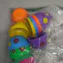 JOYIN 6 Pcs Large Printed Easter Eggs, 6 Inches Jumbo Plastic Eggs Fillable for Easter Themed Hunt Basket Stuffers Fillers Filling Treats Party Favor Classroom Prize Supplies