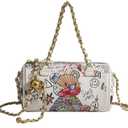 Graffiti Crossbody bag,Trendy Designer Mini Shoulder Bag,Phone Wallet Purse for Women,Chain Bag for Girls