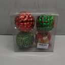 Christmas Balls Ornaments 3.94" Black Christmas Ornaments Balls Shatterproof Plastic Christmas Ball for Xmas Tree Decorations Big Hanging Ornaments for Holiday Wedding Party Indoor Outdoor Decor 4Pcs