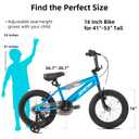 JOYSTAR 20 Inch Kids Bike for 6-9 Years Girls Boys High-Carbon Steel Frame Youth Bicycle BMX Style Children Bicycles with Kickstand Blue