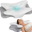 Cervical Pillow for Pain Relief - Neck Pillow Ergonomic Side Sleeper Pillow, Cooling Memory Foam Pillows, Contour Pillow for Side Back Stomach Sleepers (Grey)