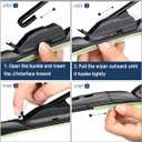 Dual Rubber Blade Windshield Wipers 24"and24"J/U Hook Automotive Replacement Wiper Blades for My Car Dodge Ram 1500 2500 3500 2008-2002 and new Ram 1,2,3500 2022-2020+More