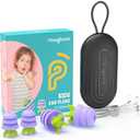Kids Ear Plugs for 5-12 Yrs, 29 dB Noise Reduction Extra Small Soft Silicone Earplugs for Little Ears, Kids Ear Protection for Noise Sensitivity, Socializing,Ear Pressure Relief,Sleep,Focus (Purple)
