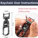 Heavy Key Fob Cover for Subaru, Keychain, Metal Silicone Key Fob Case Compatible with Forester Outback BRZ Legacy CrossTrek Ascent Impreza Forest WRX (Black, S Buckle)