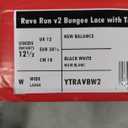New Balance Kids' Rave Run V2 Hook and Loop Running Shoe (Black/White) Kids 12 1/2
