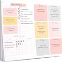 Weekly Planner Notepad Tear Off 52 Undated Weekly Sheets Daily To Do List Notepad, Habit Tracker, Academic Planner Notebook, Daily Work Planner- Full Year Productivity Planner Weekly To Do List Pad