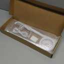 Voncerus LED Desk Lamp with Clamp, Eye-Caring Clip on Lights for Home Office, 3 Modes 10 Brightness, Long Flexible Goose-Neck, Metal, Swing Arm Architect Task Table Lamps with USB Adapter, White (S1 White and Silver)