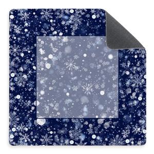 MKGRXZCW Blue Christmas Snowflakes American Mahjong Mat 31.5*31.5