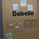 Babelio 34" Extra Tall No Bottom Bar Baby Gate, 26-43", Black Wood Pattern