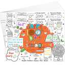 45pcs 100th Day of School for Kids Disposable Coloring Poster 100 Days Gifts School Classroom Activities Paper Table Mats Bulletin Board Decor