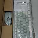 Wireless Keyboard and Mouse Combo, Full-Sized Wireless Keyboard and Adjustable DPI Mouse, 2.4GHz USB Receiver, Silent Keyboard and Mouse for PC, Windows, MAC, Desktop, Laptop (Avocado Green)