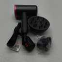 Ionic Hair Dryer with Diffuser, Powerful 1800W Blow Dryer for Women & Men, Fast-Drying Hair Dryer with Nozzle for Home, Salon, Travel (Dark Gray)