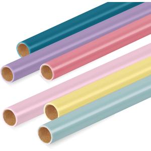 Roll of 6 Bulletin Board Paper Fade Resistant Colored Bulletin Board Paper Roll Bulk for Art Decor Drawing Craft Painting(4 x 8 ft, Mix Color)