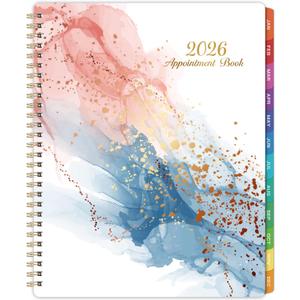 2026 Appointment Book - 2026 Daily Planner, Jan. 2026 - Dec. 2026, 8.5'' x 11'' Hourly Planner 2026, Calendar Planners With Tabs, Flexible Cover