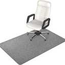 Placoot Office Chair Mat for Hardwood Floor & Tile 55''x35'' Desk Rolling Chairs Electrostatic Adsorption Large Anti-Slip-Recyclable Material Office/Home, Rectangle,Grey