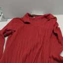 ZESICA Women's 2026 Spring Sweater Dress V Neck Long Sleeve Ribbed Knit Tie Waist Bodycon Slim Fit Midi Dresses, L