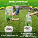 6 Pack Japanese Beetle Trap Bag Refills, Reusable Japanese Beetle Trap Replacement Bags for Backyard Garden Farm Outdoor Use - Easy to Install (Collection Bags Only)