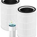 HAP604 Replacement Filter Fit for Ecoself HAP604 Air Purifier, 3-In-1 Efficiency Activated Carbon Filtration System, 2 Pack, White