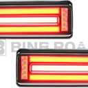 Pair of LED Tail Lights Rear Brake Lamps Compatible with Mercedes-Benz W463 G500 G55 AMG G550 G65 AMG 2006-2018，Smoke Lens (Replaces 4638201964 + 4638202064)