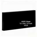 HDPE Sheet 1/2-12" x 36" High Density Polyethylene Sheets with Protective Film 1/2 Thick HDPE Plastic Sheet Board Solid Plastic Block for Flat Panel DIY Projects Machining Home (Black)