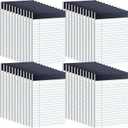 48 Pack Legal Pads Bulk,8.5 x 11 Inch White Notepad, Note Pads Wide Ruled Perforated Memo Pad for Work Study Daily Note Taking List, Lined Writing Pads Memo Refills Notepads for Office Home School