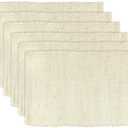 DII Handmade Chindi Tabletop, Reversible and Machine Washable, Placemat Set, 13x19, Natural