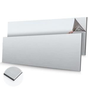 Blulu 2 Pcs Aluminum Composite Sheet, 1/8" Thick Plate, Silver, 36"x12"