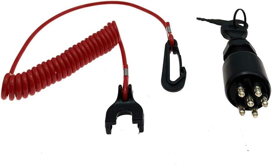 Ignition Switch with Key for OMC Johnson Evinrude 40-200HP Outboard Motor Replace 175974 5005801
