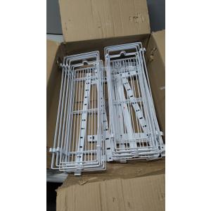 12.3" W Narrow Over the Door Pantry Organizer, 6-Tier Over the Door Organizer with Adjustable Basket, Pantry Door Organization for Pantry Kitchen Storage Room Spice Rack, White